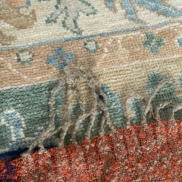 NWT Faded Glory Navy and Orange Oblong Scarf - Picture 6 of 9